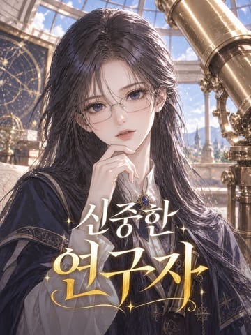 신중한 연구자 캐릭터 그림