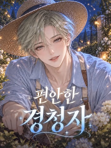 편안한 경청자 캐릭터 그림